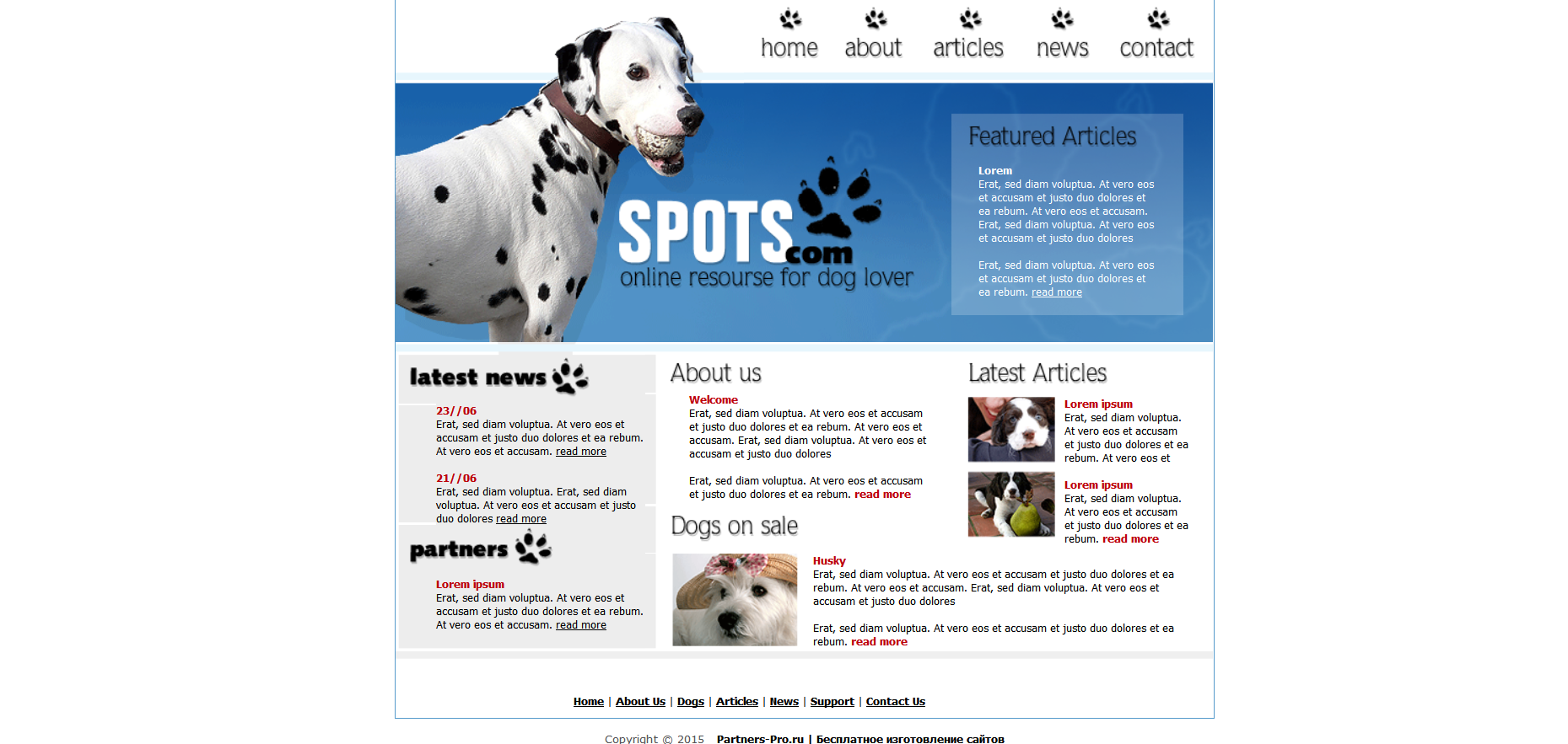 Шаблон сайта Животные №504