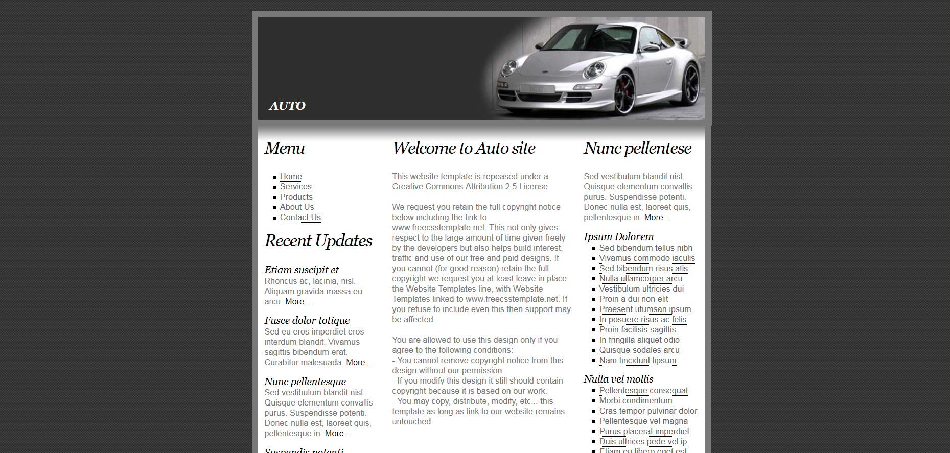 Шаблон сайта Авто №250
