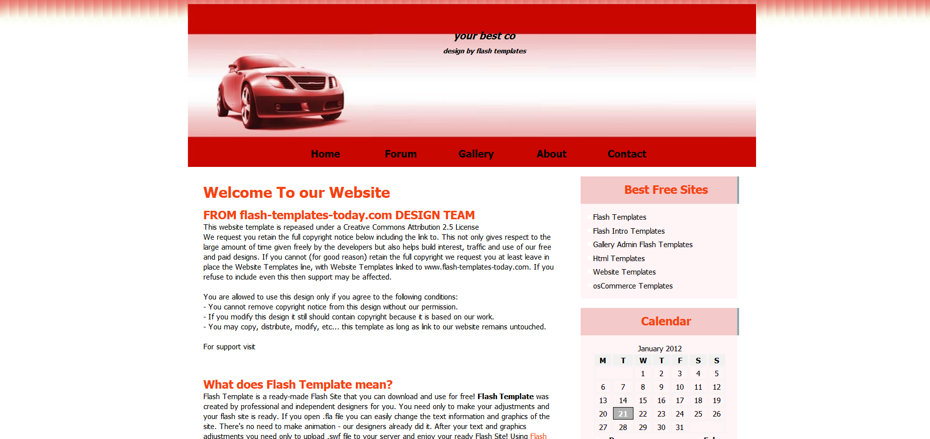 Шаблон сайта Авто №291