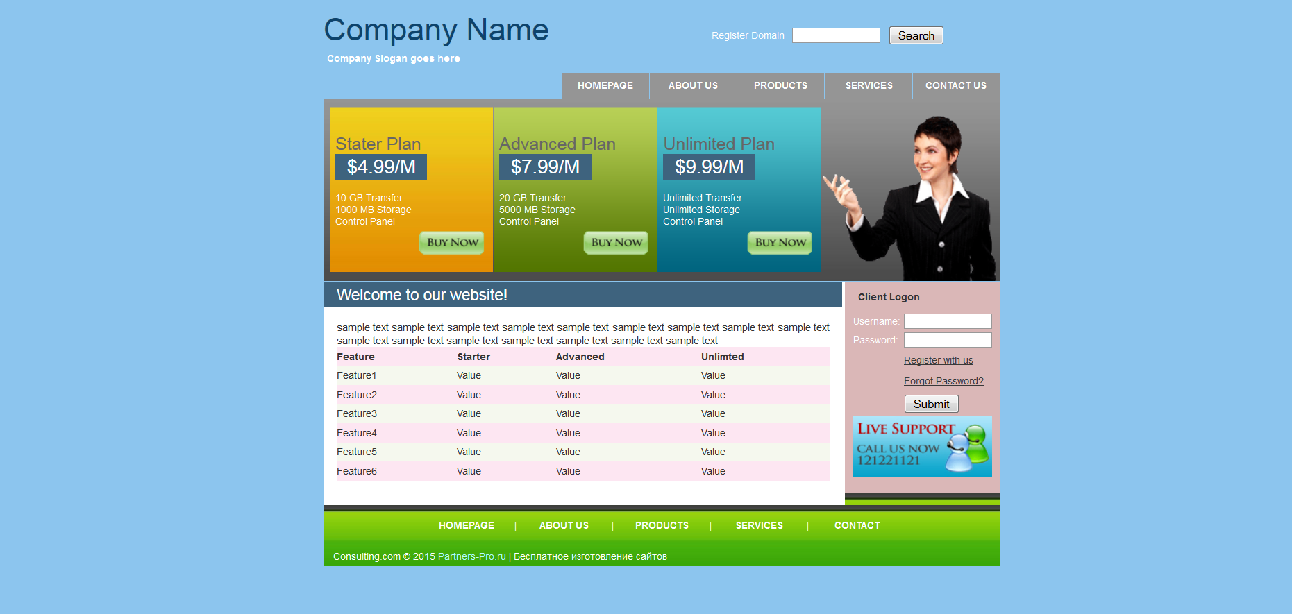 Шаблон сайта Интернет-магазины №347