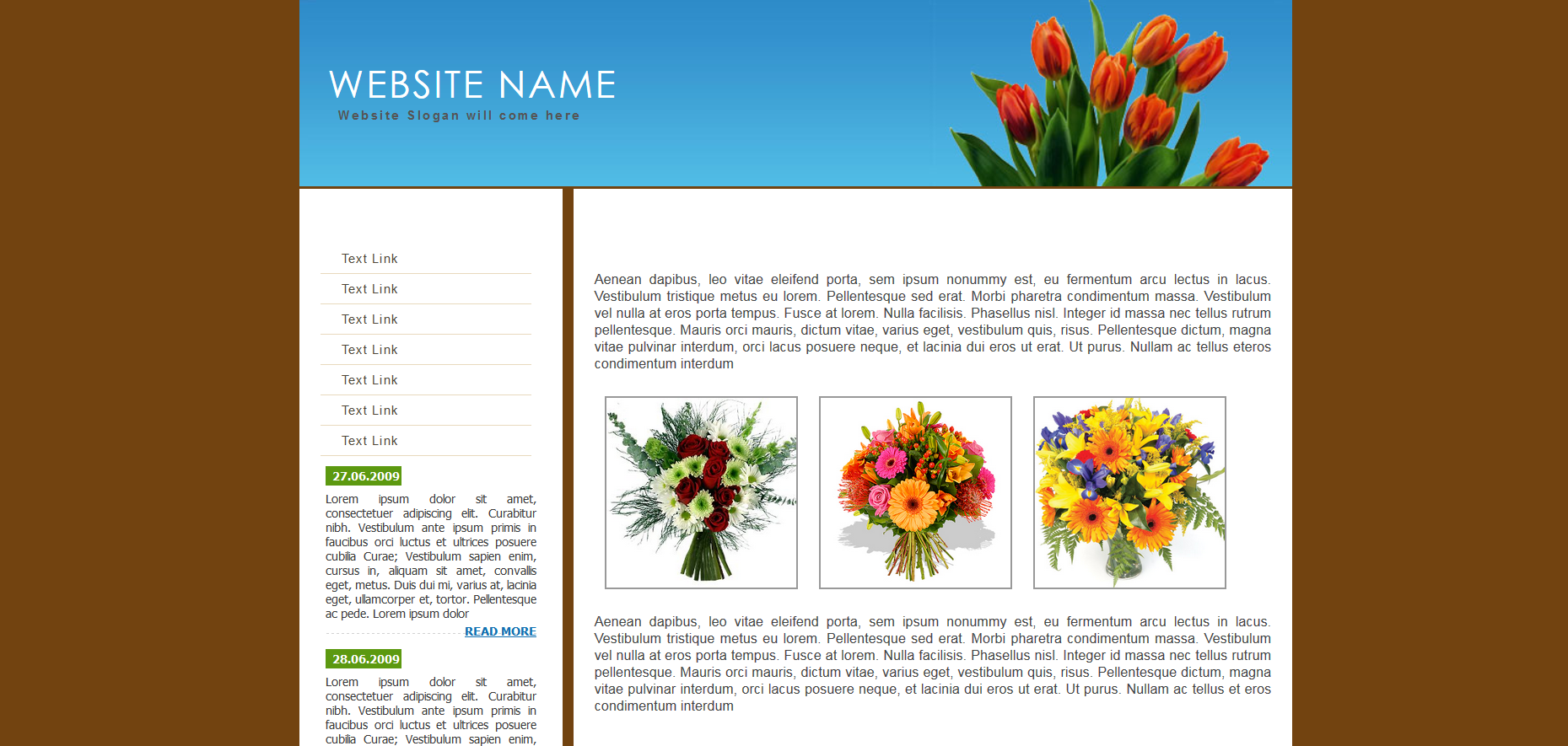 Шаблон сайта Праздники №375