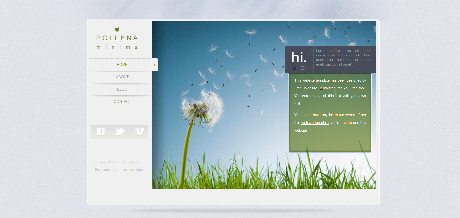 Шаблон сайта Природа №608